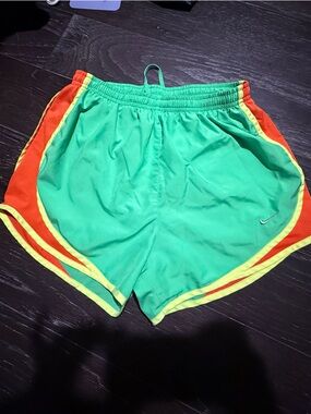 Nike Green Dri-FIT Shorts with Silver Logos